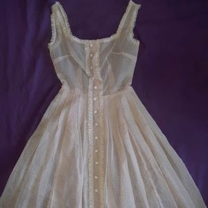 Vtg sheer polka dot dress